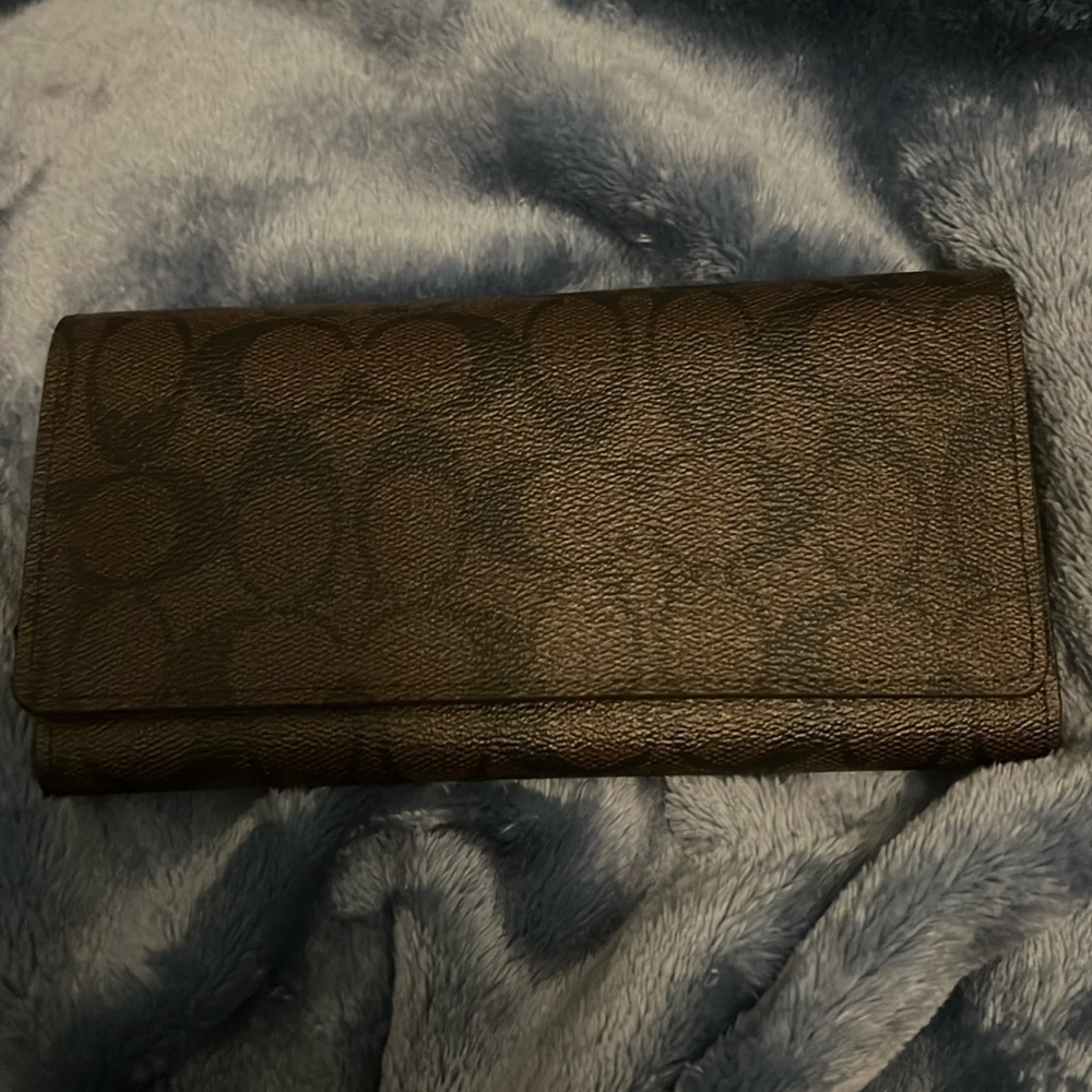 Coach large checkbook wallet